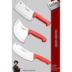 Lazbisa Silver Serisi Pide Börek Mutfak Bıçağı Salata Pizza Bıçak Kıyma Tavuk Satırı 3 Lü Set ( Mft-158 )