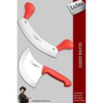 Lazbisa Silver Serisi Pizza Salata Hilal Börek Pide Bıçağı Kıyma Bıçağı 2 Li Set Günlük Kullanım ( Mft-460 )