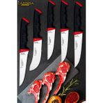 LAZBİSA Soft Serisi Mutfak Bıçak Seti Et Ekmek Sebze Pizza Salata Börek Şef Bıçağı 5 Li Set HDS-17