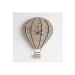 Lazer Kesim Ahşap Çocuk Odası Balon Doğal Duvar Saati 30x30cm
