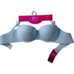 Lazer Kesim Balenli Desteksiz Straplez Sütyen (F.k 382) - 85B - Açık Mavi