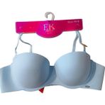 Lazer Kesim Balenli Desteksiz Straplez Sütyen (F.k 382) - 90B - Açık Mavi