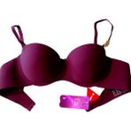 Lazer Kesim Balenli Desteksiz Straplez Sütyen (F.k 382) - 90B - Mürdüm