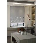 Lazer Kesim Mat Stor Perde, Lazer Kesimli Modern Serisi, M-5005 Gri Renk