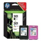 Lazer Ofis Malzemeleri Hp 301 Set Siyah-Renkli Orjinal Kartuş 2'li Set b2l56b / ch340b /deskjet / envy / officejet serisi - Siyah - Mavi - Kırmızı - Sarı