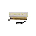LAZER POINTER USB Lİ - GOLD YEŞİL LAZER METAL KASA BEYAZ KUTU (4604)
