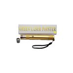 LAZER POINTER USB Lİ - GOLD YEŞİL LAZER METAL KASA BEYAZ KUTU (5468)