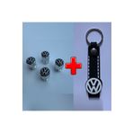 Lazer Store Volkswagen T5 ile Uyumlu Logolu Alüminyum Sibop Kapağı ve Silikon Anahtarlık