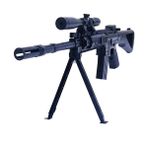 Lazerli Keskin Nişancı Oyuncak Tüfek Gerçek Görünümlü Ayaklı Dipçikli Şarjörlü Boncuk Atan Sniper Tabanca - Siyah