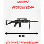 Lazerli Susturuculu Dürbünlü Oyuncak Silah Tabanca - Oyuncak Tüfek