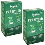 Lazika (2'Lİ SET) Prebiyotik Yeşil Çay (2*18'li Pla Piramit Poşet) - (Sindirim Sağlığını Destekler), Rezene, Papatya, Vitamin D3... - 27 Gr