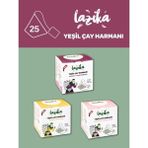 Lazika (3'LÜ SET) Yeşil Harman (YAYLA-MELİSA-OOLONG)(3*37,5 g)-25'li PLA Piramit Poşet, Antioksidan Kaynağı