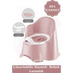 Lazımlık Ilk Tuvalet Eğitimi Çıkarılabilir Kapaklı Hazne Portatif Taşınabilir Pembe