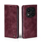 LBH Xiaomi Redmi Note 14 Pro 5G / Pro+ 5G için cep telefonu kılıfı, şarap kırmızısı, kart ve para bölmeli akıllı telefon kılıfı, dik durma fonksiyonlu, kapaklı kılıf, koruyucu kılıf, mıknatıslı kilit,