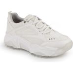 LBR Libero L083.65118 Beyaz Hakiki Antik Deri Kadın Sneaker - Yüksek Termo Tabanlı ve Konforlu Kalın Taban Spor Ayakkabı