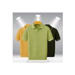 LC Waikiki 3'lü Avantaj Paket Polo Yaka Kısa Kollu Çizgili Erkek Yazlık Triko Premium Tişört / T-shirt
