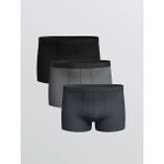 LC Waikiki Antrasit Loose Fit Pamuklu Esnek Erkek Boxer 3'lü