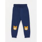 LC Waikiki Baby Beli Lastikli Baskılı Erkek Bebek Jogger Eşofman Alt - 2 - 3 Yaş - Navy