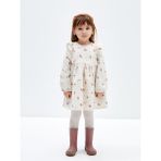 LC Waikiki Baby Bisiklet Yaka Kız Bebek Elbise - 2 - 3 Yaş - Bej
