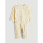 LC Waikiki Baby Ekru Bisiklet Yaka Erkek Bebek Pijama Takımı - 9 - 12 Ay