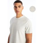 LC Waikiki Bej Bisiklet Yaka Penye Erkek Tişört - XS