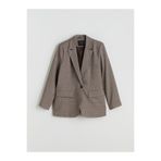 LC Waikiki Bej Ekose Kadın Blazer Ceket