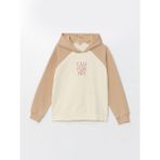 LC Waikiki Bej Kapüşonlu Kız Çocuk Kalın Sweatshirt - 9 - 10 Yaş