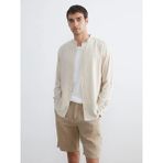 LC Waikiki Bej Regular Fit Hakim Yaka Uzun Kollu Erkek Gömlek - 2XL