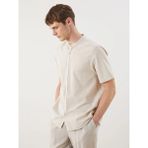 LC Waikiki Bej Relaxed Fit Hakim Yaka Erkek Gömlek