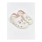 LC Waikiki Bej Rozetli Kız Bebek Sandalet (S6)
