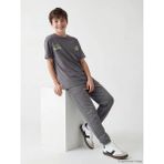 LC Waikiki Beli Lastikli Erkek Çocuk Jogger Eşofman Altı (S6) - 12 - 13 Yaş - Dark Grey