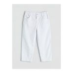 LC Waikiki Beyaz Baggy Fit Erkek Çocuk Gabardin Pantolon