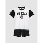 LC Waikiki Beyaz Beşiktaş Baskılı Erkek Çocuk Tişört ve Şort - 7 - 8 Yaş
