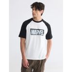 LC Waikiki Beyaz Bisiklet Yaka Marvel Baskılı Erkek Tişört - XL