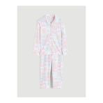 LC Waikiki Beyaz Gömlek Yaka Kız Çocuk Pijama Takımı