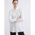 LC Waikiki Beyaz Loose Fit Kadın Gömlek Tunik
