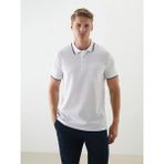 LC Waikiki Beyaz Polo Yaka Kısa Kollu Penye Erkek Tişört - XL