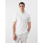 LC Waikiki Beyaz Polo Yaka Penye Erkek Tişört - XL