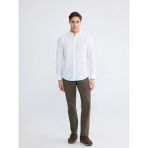 LC Waikiki Beyaz Regular Fit Hakim Yaka Erkek Gömlek - 2XL