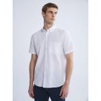 LC Waikiki Beyaz Regular Fit Hakim Yaka Kısa Kollu Erkek Gömlek - XS