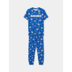 LC Waikiki Bisiklet Yaka Baskılı Erkek Çocuk Pijama Takım (S6) - Blue - 8 - 9 Yaş