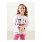 LC Waikiki Bisiklet Yaka Hello Kitty Baskılı Kız Çocuk Sweatshirt