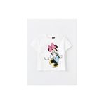LC Waikiki Bisiklet Yaka Minnie Mouse Baskılı Kız Bebek T-Shirt - Ekru - 9 - 12 Ay