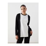 LC Waikiki Bisiklet Yaka Renk Bloklu Kadın Sweatshirt Tunik