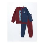 LC Waikiki Bisiklet Yaka Trabzonspor Baskılı Erkek Bebek Sweatshirt ve Eşofman Alt 2'li Takım