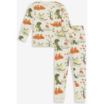 LC Waikiki Bisiklet Yaka Uzun Kollu Baskılı Erkek Bebek Pijama Takımı - 6 - 9 Ay - Ekru