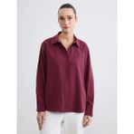 LC Waikiki Bordo Loose Fit Kadın Gömlek - 44
