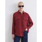 LC Waikiki Bordo Oversize Kadın Gömlek - 44