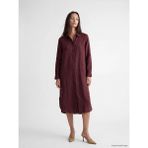 LC Waikiki Bordo Oversize Keten Kadın Gömlek Tunik - 40