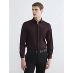 LC Waikiki Bordo Regular Fit Desenli Uzun Kollu Erkek Gömlek